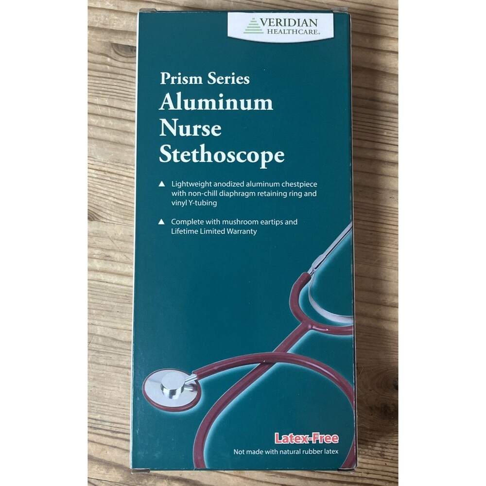 Veridian Prism Series Aluminum Nurse Stethoscope Latex Free Non-chill NEW Black